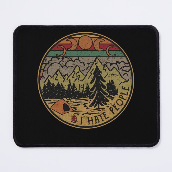Item preview, I Hate People Camping Mountain Badge Retro Introvert Hiking Nature Lover Gift Shirt designed and sold by CanvasFuse.
