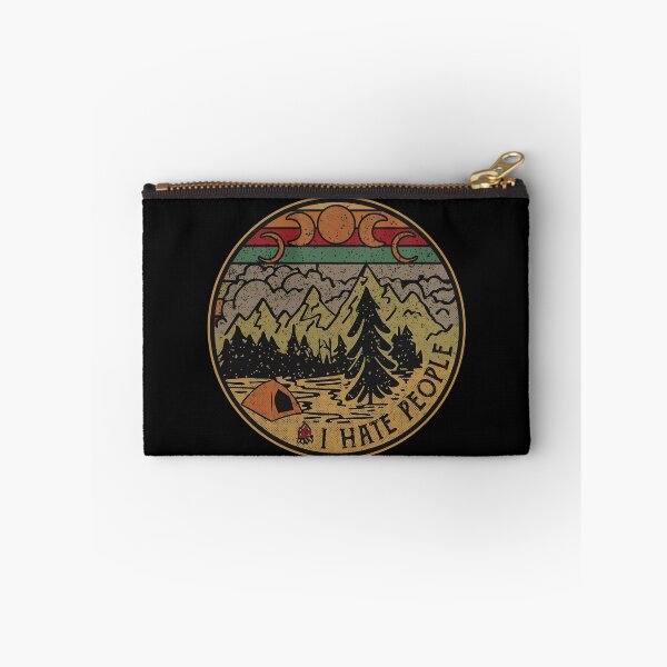 Item preview, I Hate People Camping Mountain Badge Retro Introvert Hiking Nature Lover Gift Shirt designed and sold by CanvasFuse.