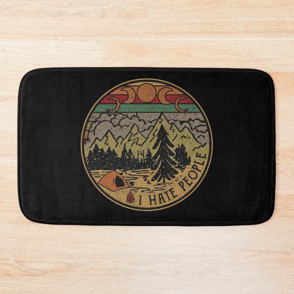 Item preview, I Hate People Camping Mountain Badge Retro Introvert Hiking Nature Lover Gift Shirt designed and sold by CanvasFuse.