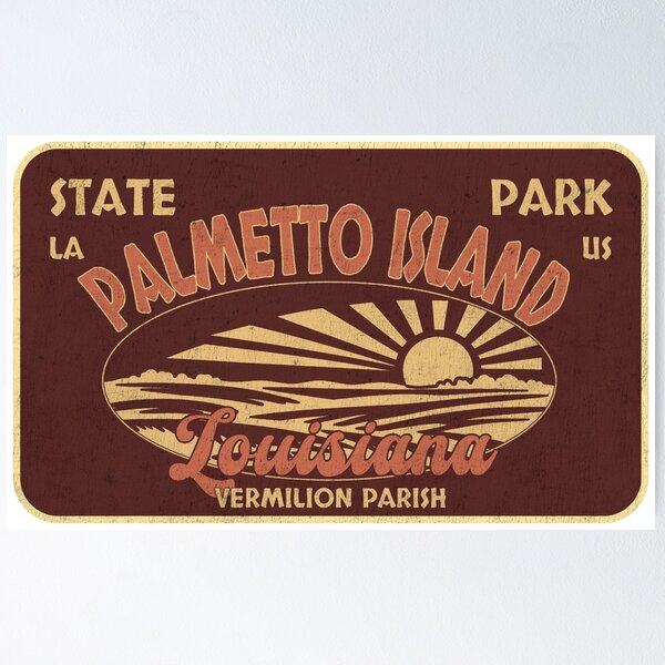 Item preview, Palmetto Island State Park, Vermilion Parish, Louisiana, badge design designed and sold by Wanderful-roads.