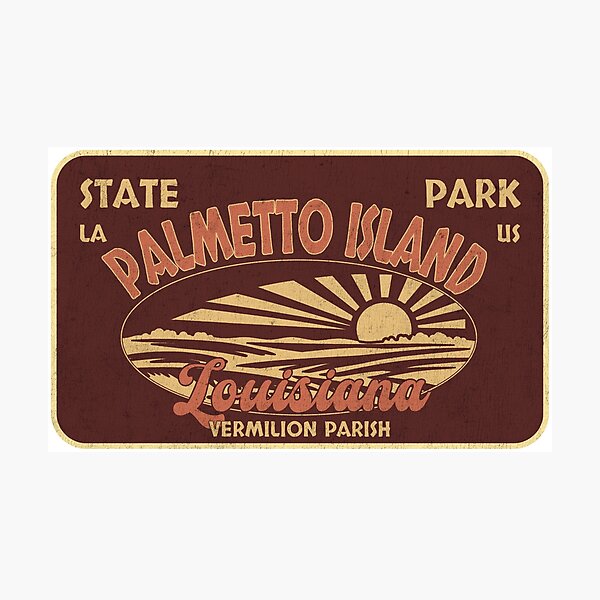 Item preview, Palmetto Island State Park, Vermilion Parish, Louisiana, badge design designed and sold by Wanderful-roads.