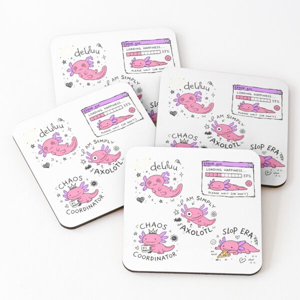 Item preview, Chaotic Axolotl Sticker Pack | Funny Gen Z Meme Axolotl Stickers | Anti-Design Kawaii Sticker Collection designed and sold by Obinne.