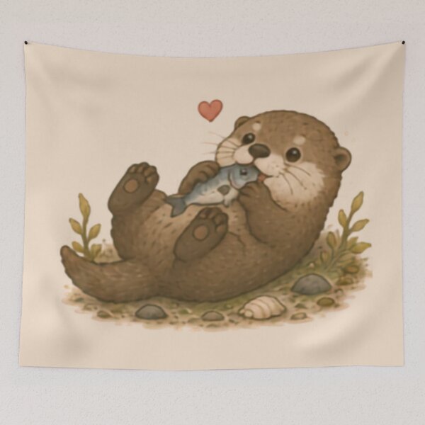 Item preview, Fishy Feast Otter designed and sold by MellowMunchkins.