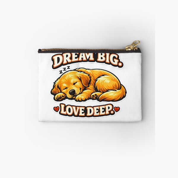 Item preview, Dream Big Love Deep – Cute Sleeping Golden Retriever Dog Lover Design designed and sold by Sahil Randhawa.