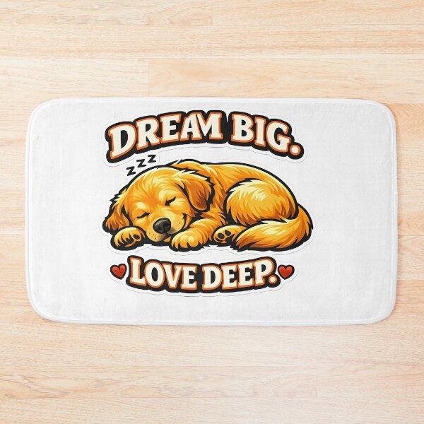 Item preview, Dream Big Love Deep – Cute Sleeping Golden Retriever Dog Lover Design designed and sold by Sahil Randhawa.