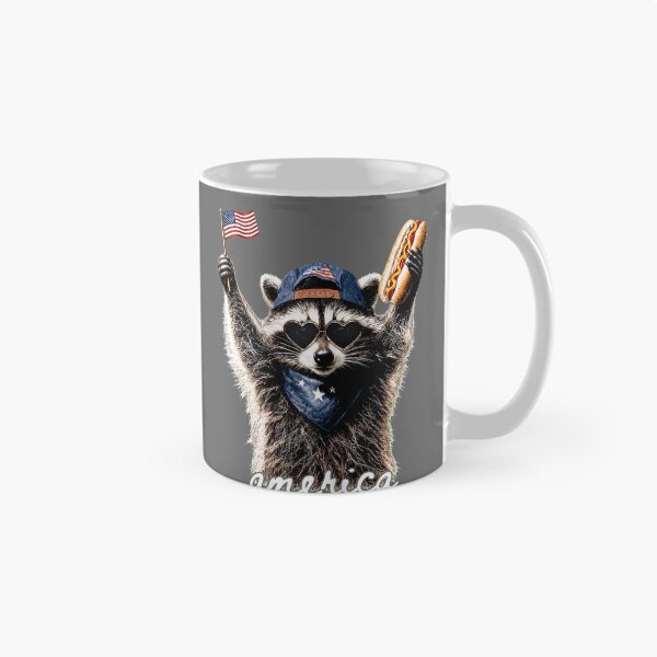 Item preview, Feral & Free Funny Patriotic Racoon Feral and Free 4th July designed and sold by KristineLi.