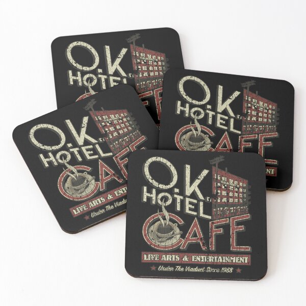 Item preview, Steaming Coffee Cup Distressed Brick Hotel Poster designed and sold by dawangwu.
