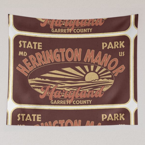 Item preview, Herrington Manor State Park, Garrett County, Maryland, badge design designed and sold by Wanderful-roads.