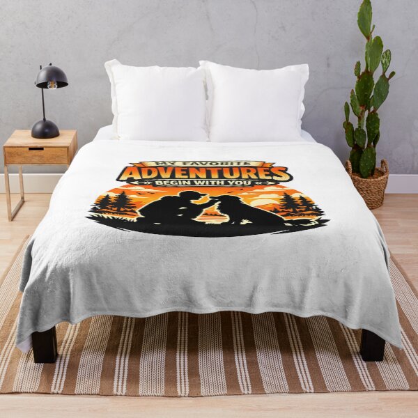 Item preview, My Favorite Adventures Begin With You – Golden Retriever Hiking Camping Dog Lover Design designed and sold by Sahil Randhawa.