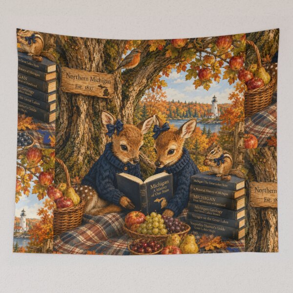 Item preview, Studious Fauns | Northern Michigan Autumn designed and sold by FreshWaterWares.