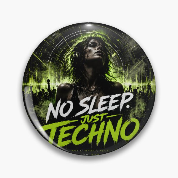 Item preview, No sleep. Just Techno. – Rave & festival streetwear design designed and sold by Peter Kaul.