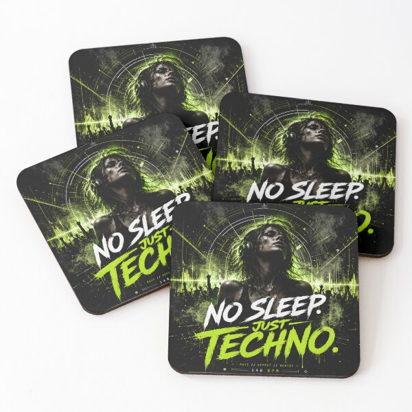 Item preview, No sleep. Just Techno. – Rave & festival streetwear design designed and sold by Peter Kaul.