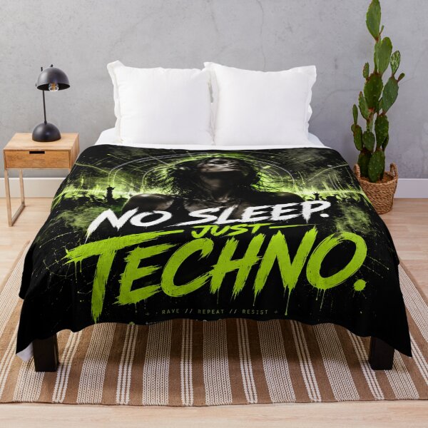 Item preview, No sleep. Just Techno. – Rave & festival streetwear design designed and sold by Peter Kaul.