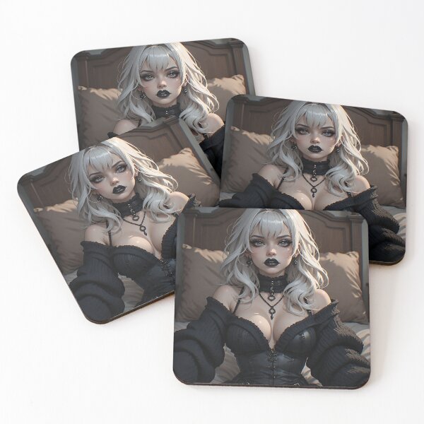 Item preview, Hot Halloween Anime Goth Girl Waifu 333 designed and sold by Your New Fixation.