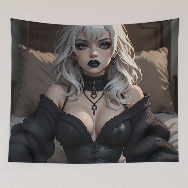 Item preview, Hot Halloween Anime Goth Girl Waifu 333 designed and sold by Your New Fixation.
