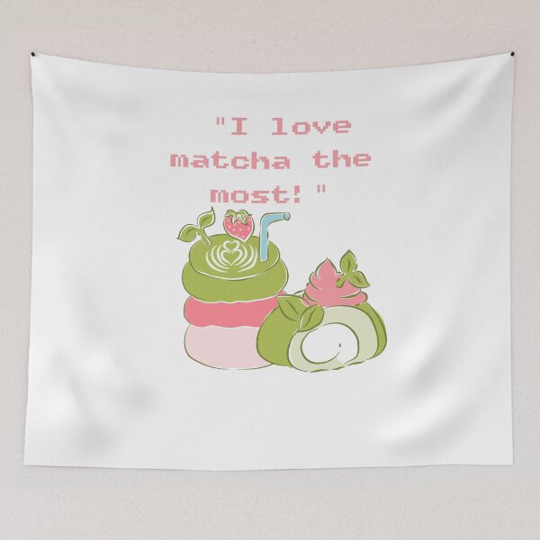 Item preview, I Love Matcha The Most Cute Dessert Swiss Roll & Green Tea designed and sold by Pe.peach.