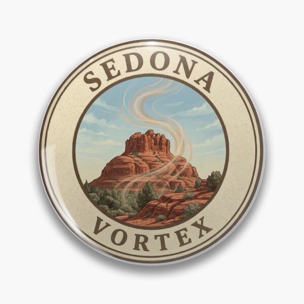 Item preview, Sedona Arizona Vortex Bell Rock Vintage Badge designed and sold by CKaracaCrafted.