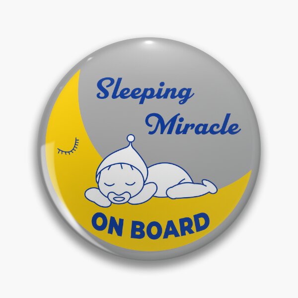 Item preview, Sleeping Miracle On Board- Vibrant Yellow Baby Car Decal designed and sold by 213 Studio.