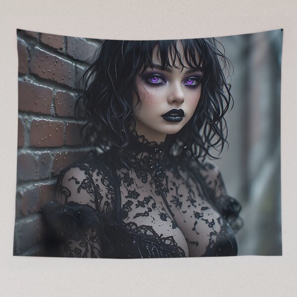 Item preview, Hot Halloween Anime Goth Girl Waifu 336 designed and sold by Your New Fixation.