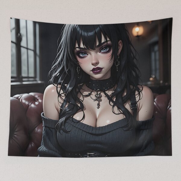 Item preview, Hot Halloween Anime Goth Girl Waifu 339 designed and sold by Your New Fixation.