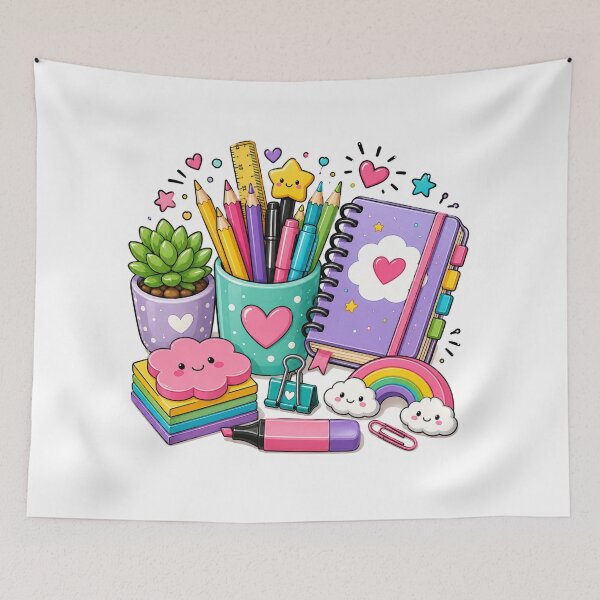 Item preview, Cute Kawaii Stationery | Pastel Planner Supplies, Notebook, Rainbow & Desk Accessories designed and sold by Pixanova.