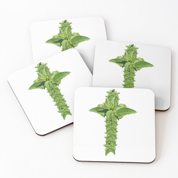 Item preview, mint leaf cross designed and sold by gracehopelove.