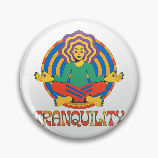 Item preview, Retro Chakra Meditation Badge | Vibrant Glowing Aura Spiritual Yoga designed and sold by Innersoul studio.
