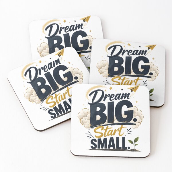 Item preview, Dream Big Start Small Motivational Quote Typography | Inspirational Success Design designed and sold by AnanthDesign.