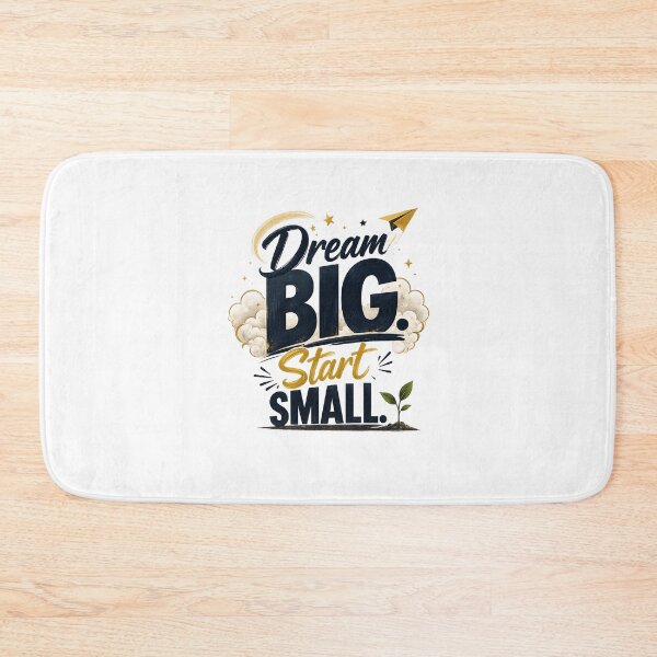 Item preview, Dream Big Start Small Motivational Quote Typography | Inspirational Success Design designed and sold by AnanthDesign.