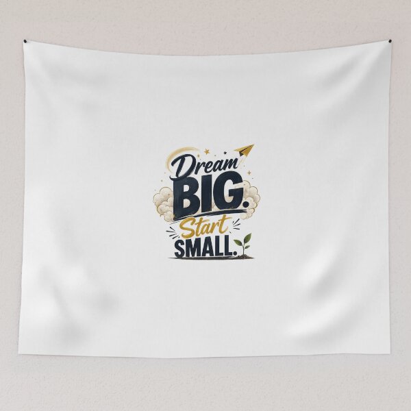Item preview, Dream Big Start Small Motivational Quote Typography | Inspirational Success Design designed and sold by AnanthDesign.