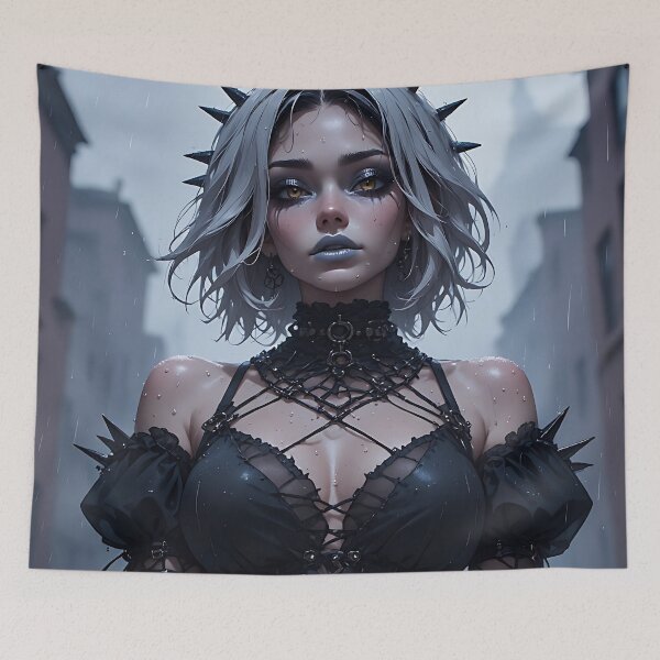 Item preview, Hot Halloween Anime Goth Girl Waifu 360 designed and sold by Your New Fixation.
