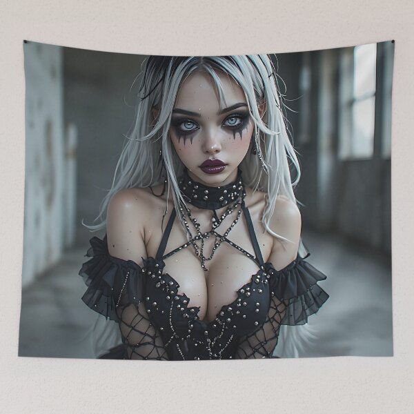 Item preview, Hot Halloween Anime Goth Girl Waifu 361 designed and sold by Your New Fixation.