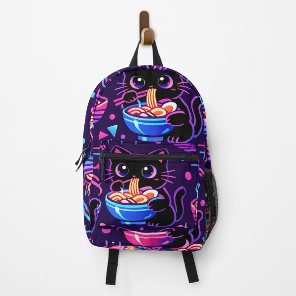 Item preview, Cute Vaporwave Ramen Cat Japanese Aesthetic Seamless Pattern designed and sold by DesignEpic22.