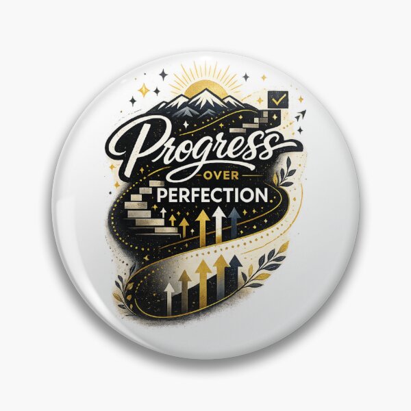 Item preview, Progress Over Perfection Motivational Quote T-Shirt | Minimalist Inspirational Typography Design | Positive Mindset Gift designed and sold by AnanthDesign.