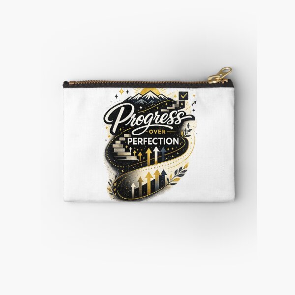 Item preview, Progress Over Perfection Motivational Quote T-Shirt | Minimalist Inspirational Typography Design | Positive Mindset Gift designed and sold by AnanthDesign.