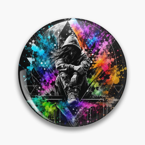 Item preview, Silent Resonance – Geometric Neon Street Art designed and sold by Personiq Kaleido.