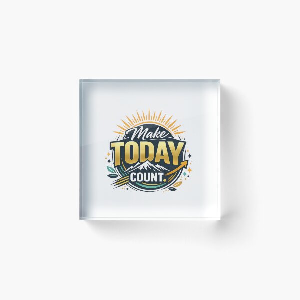Item preview, Make Today Count Typography Motivational Quote | Minimalist Inspirational Design designed and sold by AnanthDesign.