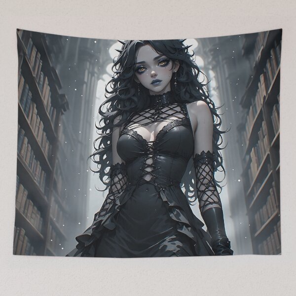Item preview, Hot Halloween Anime Goth Girl Waifu 364 designed and sold by Your New Fixation.