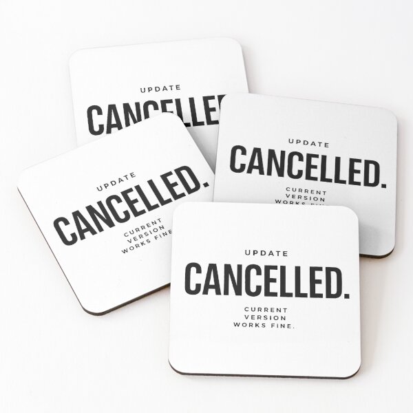 Item preview, Update - Cancelled. | Minimalist Typography designed and sold by Cavalier-org.
