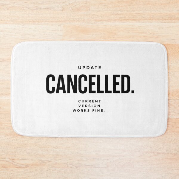 Item preview, Update - Cancelled. | Minimalist Typography designed and sold by Cavalier-org.