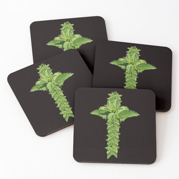 Item preview, mint leaf cross designed and sold by gracehopelove.