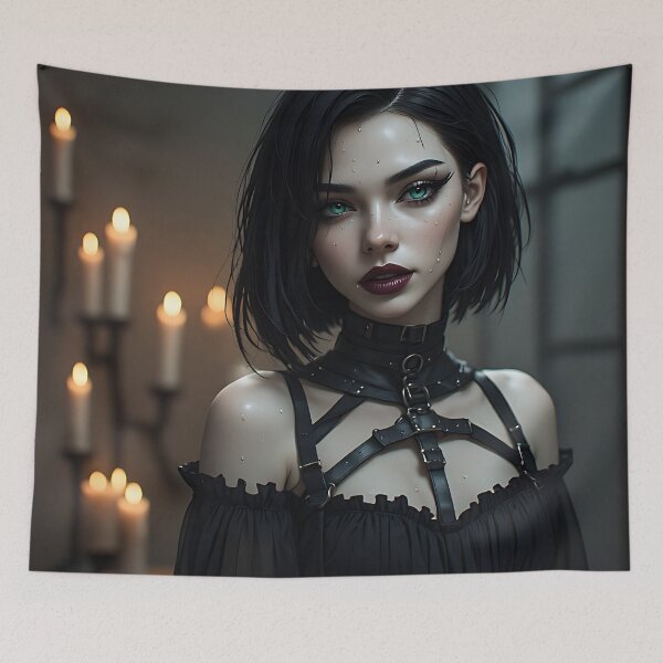 Item preview, Hot Halloween Anime Goth Girl Waifu 366 designed and sold by Your New Fixation.