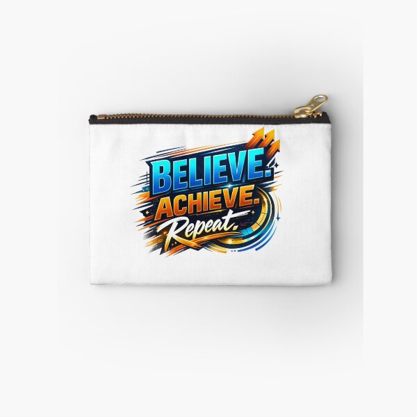 Item preview, Believe. Achieve. Repeat. | Modern Motivational Typography Design designed and sold by AnanthDesign.