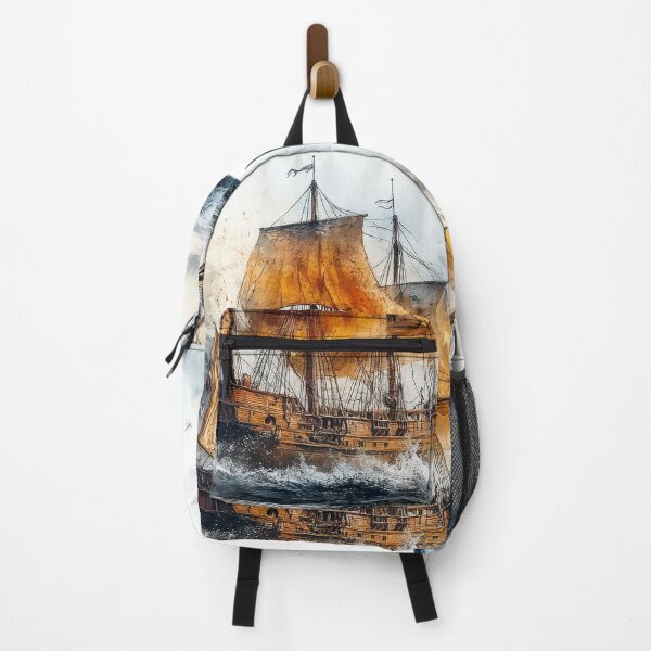 Item preview, Vintage Tall Ship Sailing Through Stormy Seas designed and sold by HattayaSra.