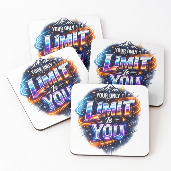 Item preview, Your Only Limit Is You Motivational Typography | Modern Inspirational Quote Design designed and sold by AnanthDesign.