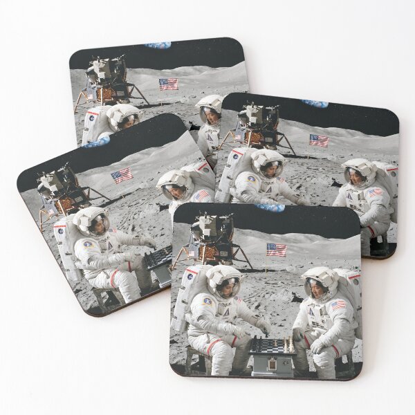 Item preview, NASA astronauts playing chess on the moon designed and sold by WiseBow.