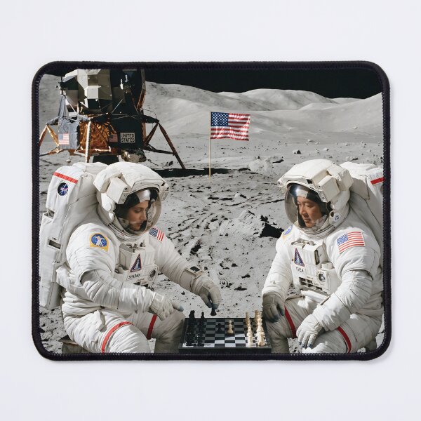 Item preview, NASA astronauts playing chess on the moon designed and sold by WiseBow.