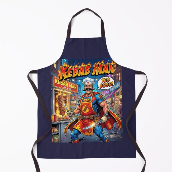 Item preview, Kebab Man Superhero Chef Doner Street Food Comic designed and sold by Flirt-Teez.