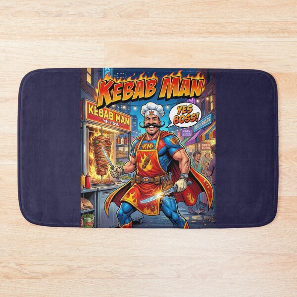 Item preview, Kebab Man Superhero Chef Doner Street Food Comic designed and sold by Flirt-Teez.