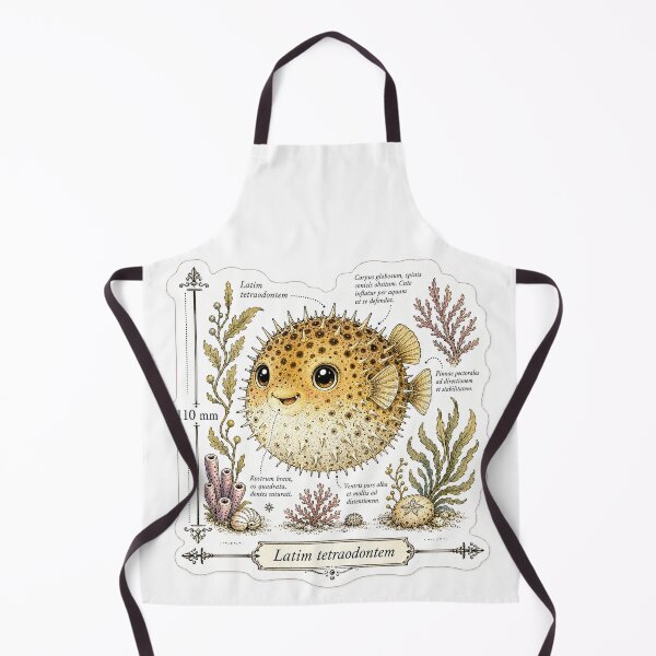 Item preview, Cute Vintage Pufferfish Sticker - Scientific Ocean Plate designed and sold by PND7777.